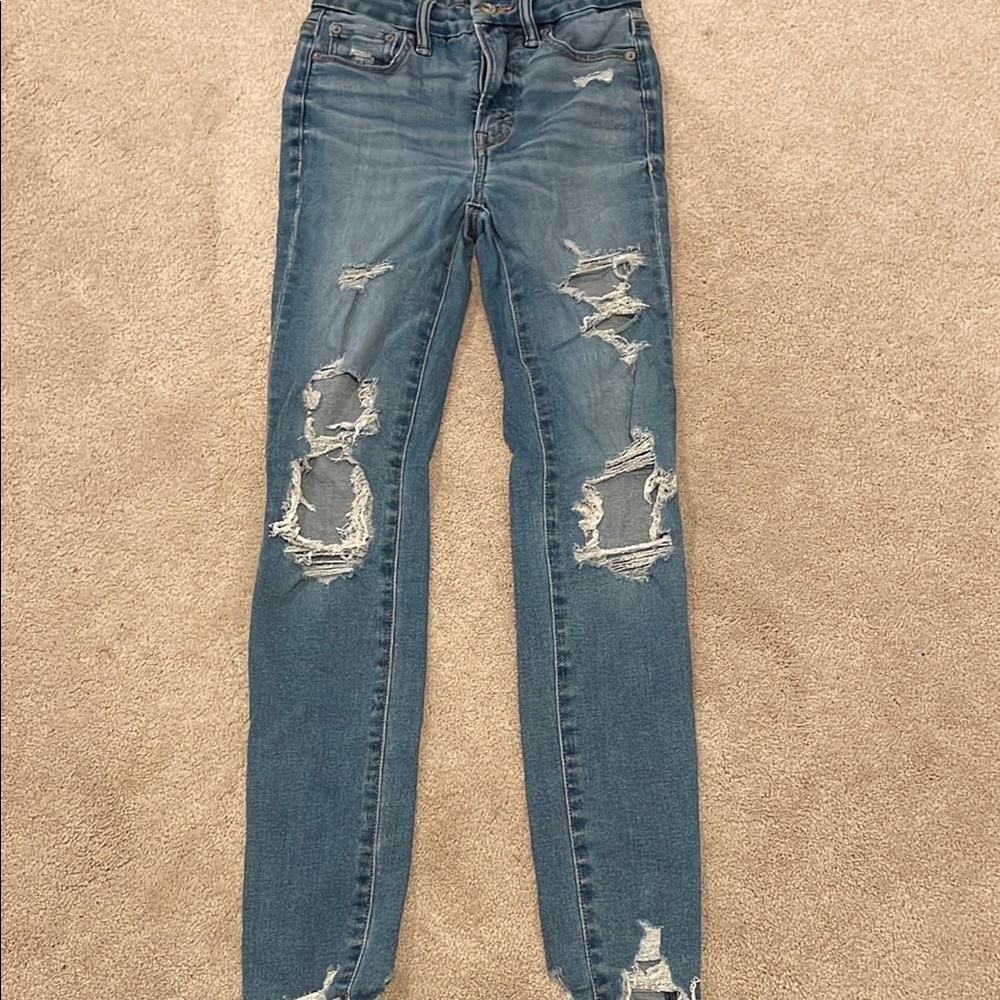 Distressed Blue Women's Jeans